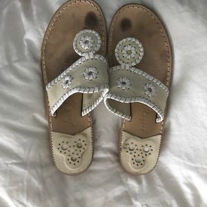 Jack Rogers bone and white 8.5 Navajo sandals